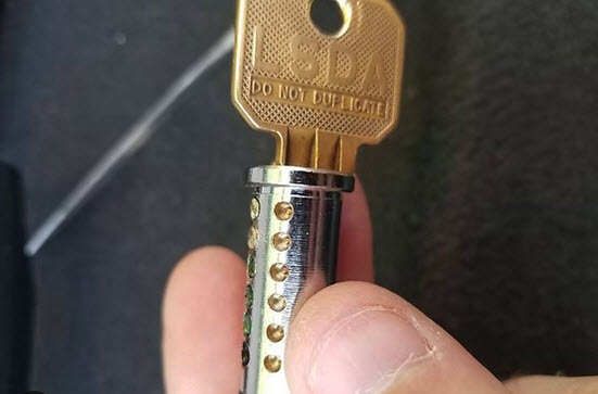 photo of lock being rekeyed